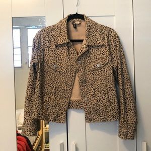Animal Print Denim Jacket